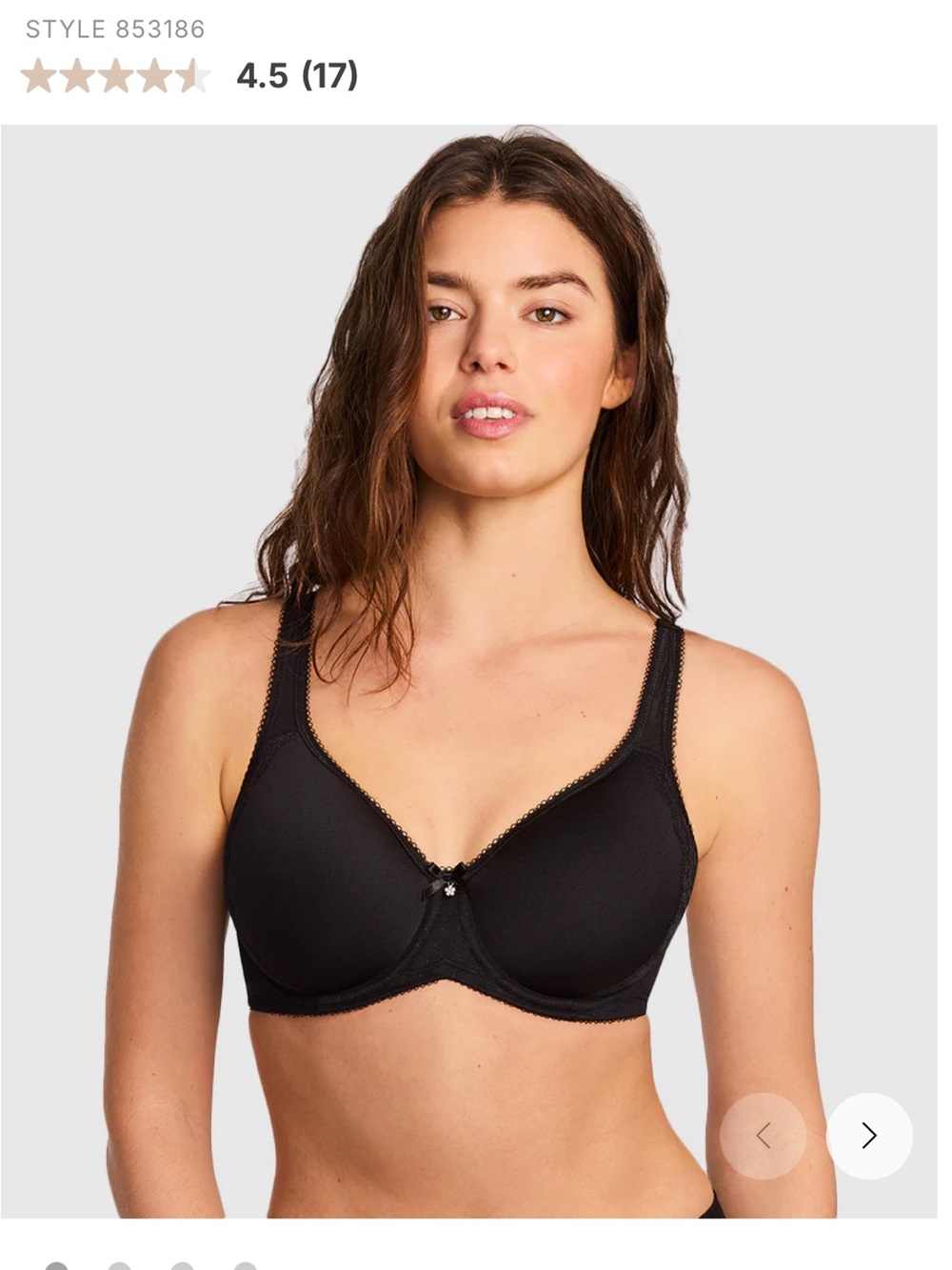 WACOAL bra 38D Retro chic underwire. Black